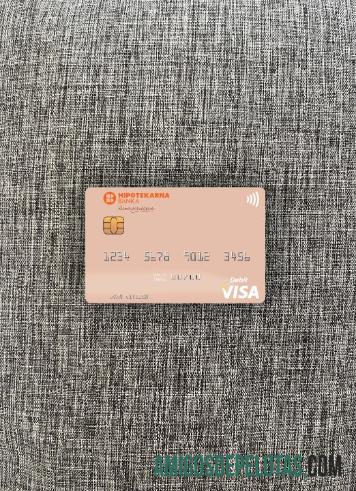 Montenegro Hipotekarna Banka Visa Cartão de Débito Photolook Frente modelo